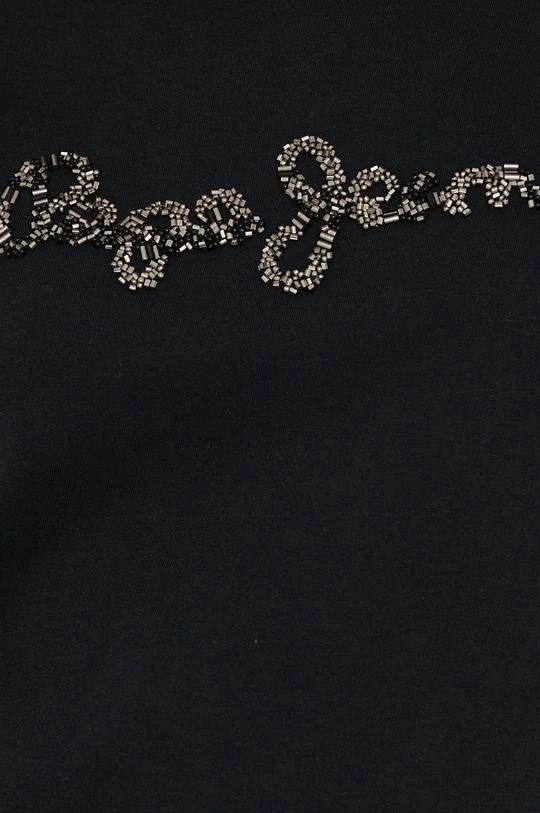 Κοντομάνικο Βαμβακερό μπλουζάκι Pepe Jeans Babette μαύρο 7 Κοντομάνικο Βαμβακερό μπλουζάκι Pepe Jeans Babette μαύρο - Image 5