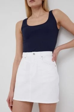 Φούστες Βαμβακερή τζιν φούστα Pepe Jeans Rachel Skirt άσπρο,