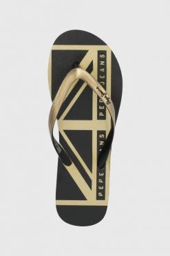 Δίχαλο Σαγιονάρες Pepe Jeans Rake Flag χρώμα: χρυσαφί -Pepe Jeans Sales Store unnamed file 2310