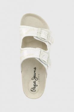 Σαγιονάρες Παντόφλες Pepe Jeans Oban Zebra χρώμα: άσπρο -Pepe Jeans Sales Store unnamed file 2344