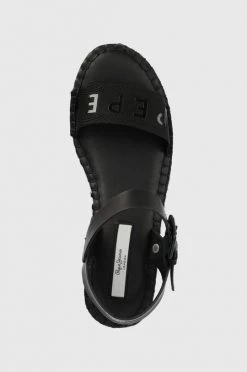 Σανδάλια Pepe Jeans Witney Logo χρώμα: μαύρο -Pepe Jeans Sales Store unnamed file 2354