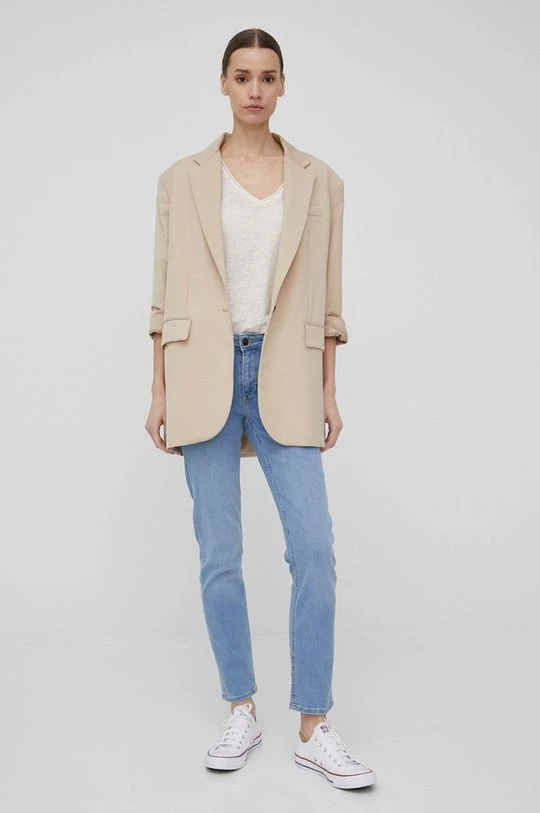 Κοντομάνικο Λευκό μπλουζάκι Pepe Jeans Clementine μπεζ 4 Κοντομάνικο Λευκό μπλουζάκι Pepe Jeans Clementine μπεζ - Image 2