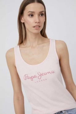 Αμάνικος Top Pepe Jeans Dunia N χρώμα: ροζ -Pepe Jeans Sales Store unnamed file 2395