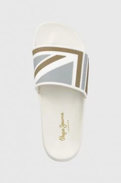 Σαγιονάρες Παντόφλες Pepe Jeans Slider Flag χρώμα: άσπρο -Pepe Jeans Sales Store unnamed file 2400