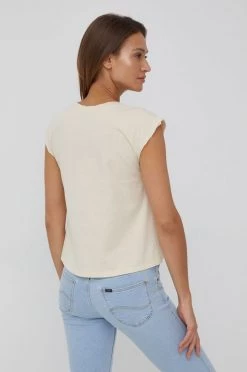 Κοντομάνικο Βαμβακερό μπλουζάκι Pepe Jeans Clarisse μπεζ -Pepe Jeans Sales Store unnamed file 2404