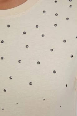 Κοντομάνικο Βαμβακερό μπλουζάκι Pepe Jeans Clarisse μπεζ -Pepe Jeans Sales Store unnamed file 2406