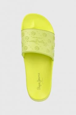 Σαγιονάρες Παντόφλες Pepe Jeans Slider Sport χρώμα: πράσινο -Pepe Jeans Sales Store unnamed file 2419