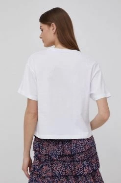 Κοντομάνικο Βαμβακερό μπλουζάκι Pepe Jeans Ivonne άσπρο -Pepe Jeans Sales Store unnamed file 2445
