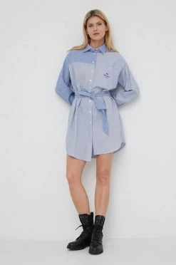 Φορέματα Βαμβακερό φόρεμα Pepe Jeans Karen μπλε