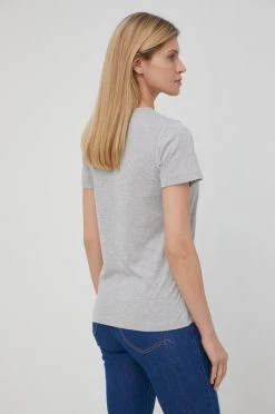 Κοντομάνικο Μπλουζάκι Pepe Jeans Camille χρώμα: γκρι -Pepe Jeans Sales Store unnamed file 2450