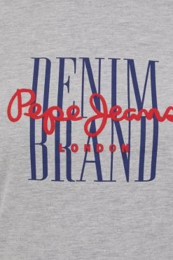 Κοντομάνικο Μπλουζάκι Pepe Jeans Camille χρώμα: γκρι -Pepe Jeans Sales Store unnamed file 2452