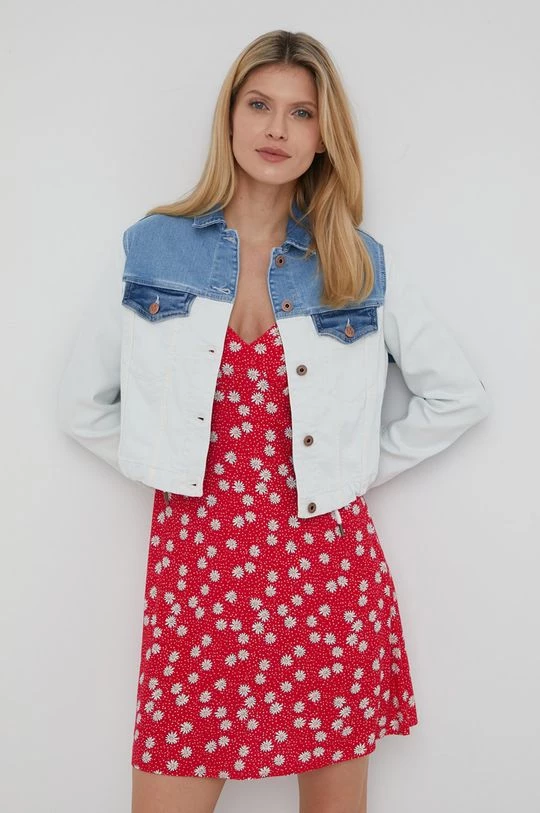 Κοντά μπουφάν Τζιν μπουφάν Pepe Jeans Tiffany Blend χρώμα: άσπρο, 3 Κοντά μπουφάν Τζιν μπουφάν Pepe Jeans Tiffany Blend χρώμα: άσπρο,