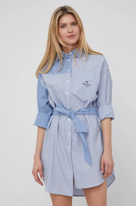 Φορέματα Βαμβακερό φόρεμα Pepe Jeans Karen μπλε 4 Φορέματα Βαμβακερό φόρεμα Pepe Jeans Karen μπλε - Image 2