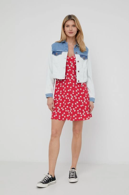 Κοντά μπουφάν Τζιν μπουφάν Pepe Jeans Tiffany Blend χρώμα: άσπρο, 4 Κοντά μπουφάν Τζιν μπουφάν Pepe Jeans Tiffany Blend χρώμα: άσπρο, - Image 2