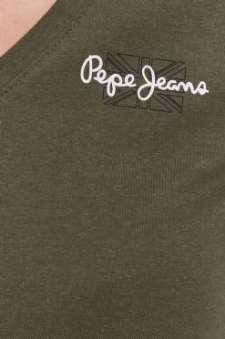 Κοντομάνικο Βαμβακερό μπλουζάκι Pepe Jeans BLEU πράσινο -Pepe Jeans Sales Store unnamed file 2578