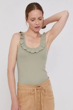 Αμάνικος Top Pepe Jeans DORINA χρώμα: πράσινο