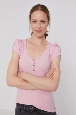 Κοντομάνικο Μπλουζάκι Pepe Jeans DORIS χρώμα: ροζ -Pepe Jeans Sales Store unnamed file 2610