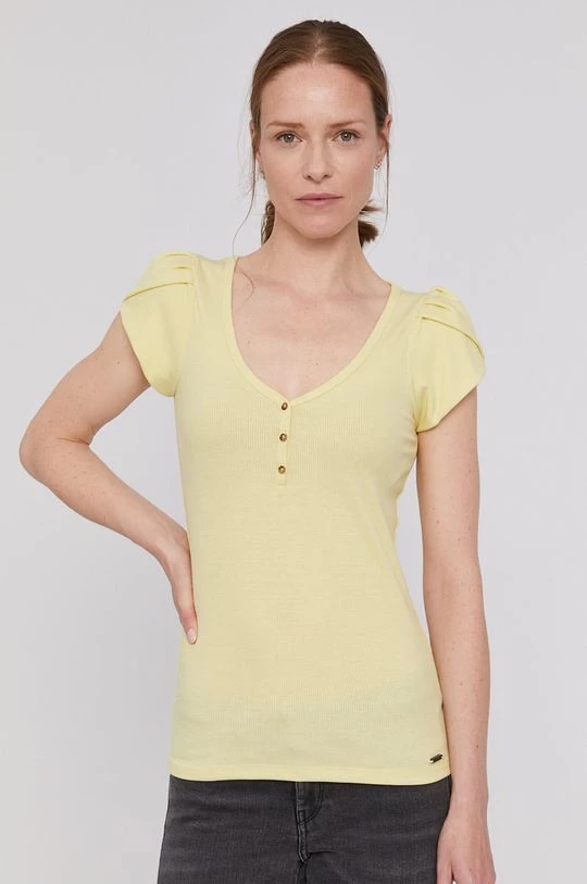 Κοντομάνικο Μπλουζάκι Pepe Jeans DORIS χρώμα: κίτρινο 3 Κοντομάνικο Μπλουζάκι Pepe Jeans DORIS χρώμα: κίτρινο