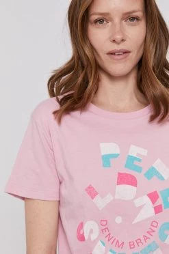 Κοντομάνικο Μπλουζάκι Pepe Jeans DREE χρώμα: ροζ -Pepe Jeans Sales Store unnamed file 2625
