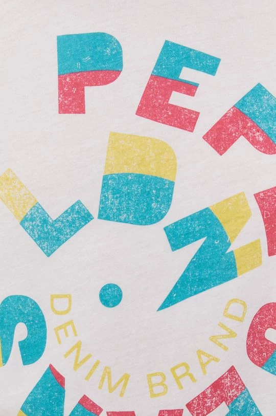 Κοντομάνικο Μπλουζάκι Pepe Jeans DREE χρώμα: κρεμ 7 Κοντομάνικο Μπλουζάκι Pepe Jeans DREE χρώμα: κρεμ - Image 5