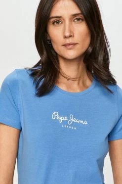 Κοντομάνικο Μπλουζάκι Pepe Jeans NEW VIRGINIA μπλε -Pepe Jeans Sales Store unnamed file 2674