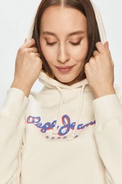 Χωρίς φερμουάρ Pepe Jeans - Βαμβακερή μπλούζα Brigitte λευκό -Pepe Jeans Sales Store unnamed file 2716