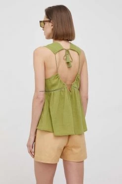 Μπλούζες Βαμβακερή μπλούζα Pepe Jeans Lisle χρώμα: πράσινο -Pepe Jeans Sales Store unnamed file 28