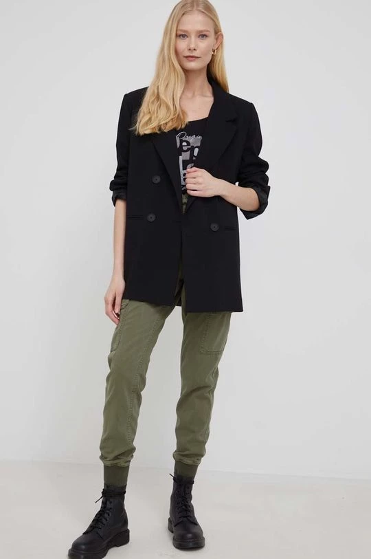 Υφασμάτινα Παντελόνι Pepe Jeans χρώμα: πράσινο, 3 Υφασμάτινα Παντελόνι Pepe Jeans χρώμα: πράσινο,