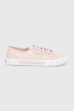 Χαμηλά Πάνινα παπούτσια Pepe Jeans Brady W Shine χρώμα: ροζ