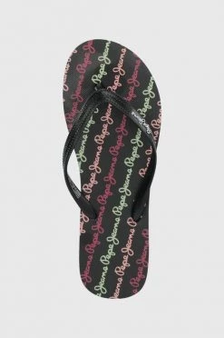 Δίχαλο Σαγιονάρες Pepe Jeans Rake Log χρώμα: μαύρο -Pepe Jeans Sales Store unnamed file 2977