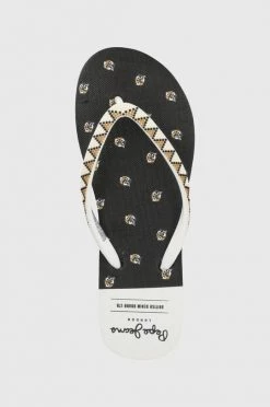 Δίχαλο Σαγιονάρες Pepe Jeans Rake Preppy χρώμα: μαύρο -Pepe Jeans Sales Store unnamed file 2982