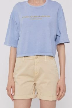 Σορτς Pepe Jeans JUNIE χρώμα: μπεζ