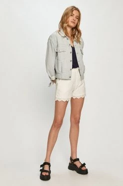 Σορτς Pepe Jeans NORA χρώμα: άσπρο -Pepe Jeans Sales Store unnamed file 3151