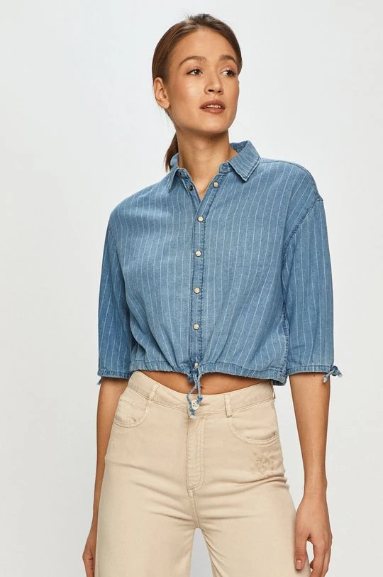 Πουκάμισα Pepe Jeans - Βαμβακερό πουκάμισο Lux μπλε 3 Πουκάμισα Pepe Jeans - Βαμβακερό πουκάμισο Lux μπλε