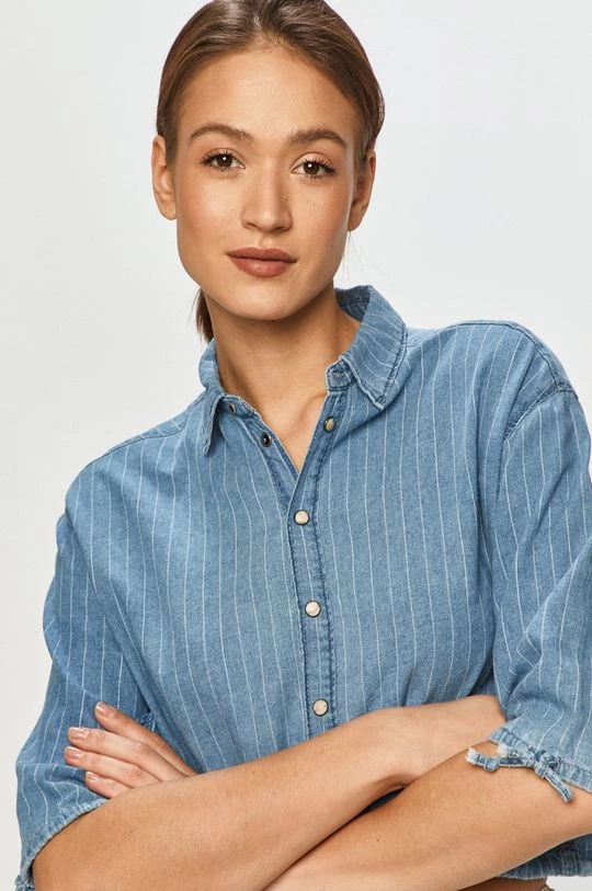 Πουκάμισα Pepe Jeans - Βαμβακερό πουκάμισο Lux μπλε 6 Πουκάμισα Pepe Jeans - Βαμβακερό πουκάμισο Lux μπλε - Image 4