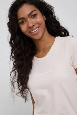 Κοντομάνικο Pepe Jeans - Μπλουζάκι New Virginia παστέλ ροζ -Pepe Jeans Sales Store unnamed file 327