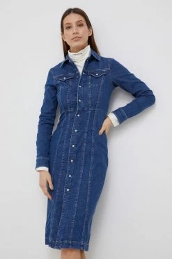 Φορέματα Pepe Jeans - Φόρεμα τζιν Claire Ocean σκούρο μπλε -Pepe Jeans Sales Store unnamed file 333