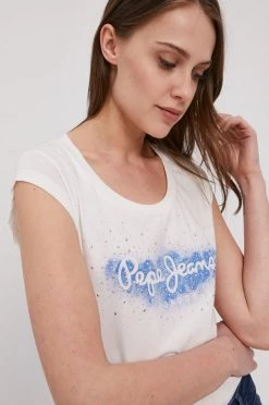 Κοντομάνικο Μπλουζάκι Pepe Jeans CAMILA άσπρο -Pepe Jeans Sales Store unnamed file 3409