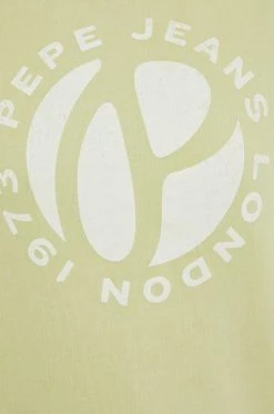 Χωρίς φερμουάρ Βαμβακερή μπλούζα Pepe Jeans AMY χρώμα: πράσινο -Pepe Jeans Sales Store unnamed file 346