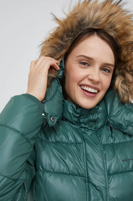 Μακριά μπουφάν Μπουφάν Pepe Jeans πράσινο 3 Μακριά μπουφάν Μπουφάν Pepe Jeans πράσινο