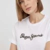 Κοντομάνικο Βαμβακερό μπλουζάκι Pepe Jeans Babette άσπρο -Pepe Jeans Sales Store unnamed file 36