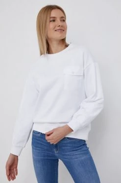 Χωρίς φερμουάρ Μπλούζα Pepe Jeans ATINA χρώμα: άσπρο