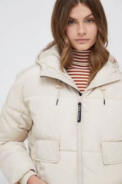 Κοντά μπουφάν Μπουφάν Pepe Jeans μπεζ,