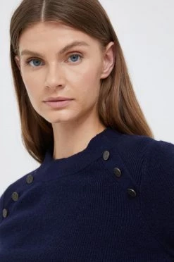 Χωρίς φερμουάρ Πουλόβερ με προσθήκη μαλλιού Pepe Jeans χρώμα: ναυτικό μπλε