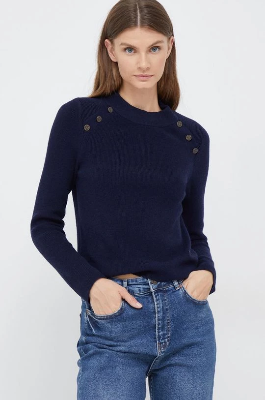 Χωρίς φερμουάρ Πουλόβερ με προσθήκη μαλλιού Pepe Jeans χρώμα: ναυτικό μπλε 4 Χωρίς φερμουάρ Πουλόβερ με προσθήκη μαλλιού Pepe Jeans χρώμα: ναυτικό μπλε - Image 2