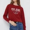 Χωρίς φερμουάρ Βαμβακερή μπλούζα Pepe Jeans χρώμα: κόκκινο, 1 Χωρίς φερμουάρ Βαμβακερή μπλούζα Pepe Jeans χρώμα: κόκκινο, -Pepe Jeans Sales Store unnamed file 3696