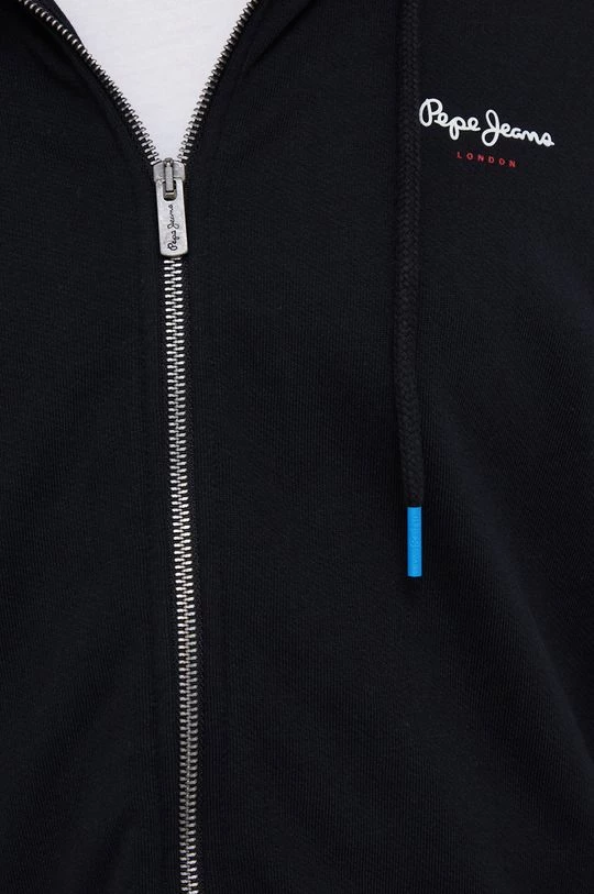 Με φερμουάρ Βαμβακερή μπλούζα Pepe Jeans χρώμα: μαύρο, 8 Με φερμουάρ Βαμβακερή μπλούζα Pepe Jeans χρώμα: μαύρο, - Image 6