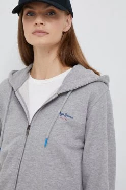 Με φερμουάρ Βαμβακερή μπλούζα Pepe Jeans χρώμα: γκρι, -Pepe Jeans Sales Store unnamed file 3731