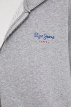 Με φερμουάρ Βαμβακερή μπλούζα Pepe Jeans χρώμα: γκρι, -Pepe Jeans Sales Store unnamed file 3732