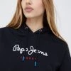 Χωρίς φερμουάρ Βαμβακερή μπλούζα Pepe Jeans χρώμα: μαύρο -Pepe Jeans Sales Store unnamed file 3733
